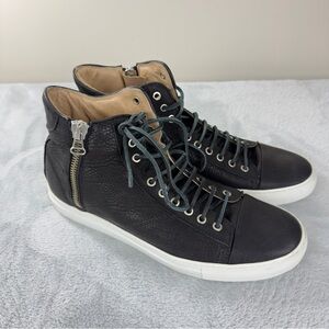 Wings and Horns Men's Size 45 EU Classic Hi Top Leather Sneakers Made in Italy